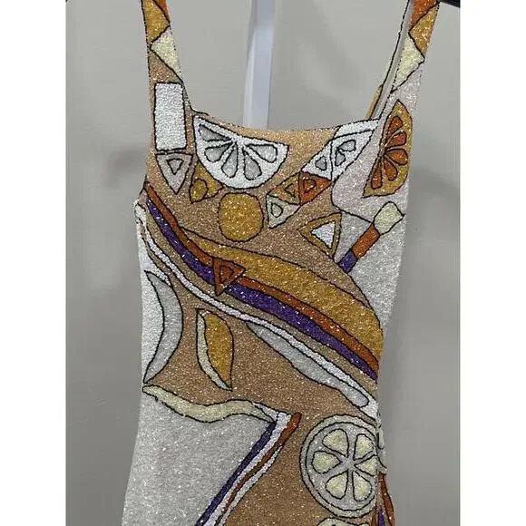 oceanus beaded dress ARIZONA BEADED MINI DRESS IN WHITE | CULT MIA main image 0